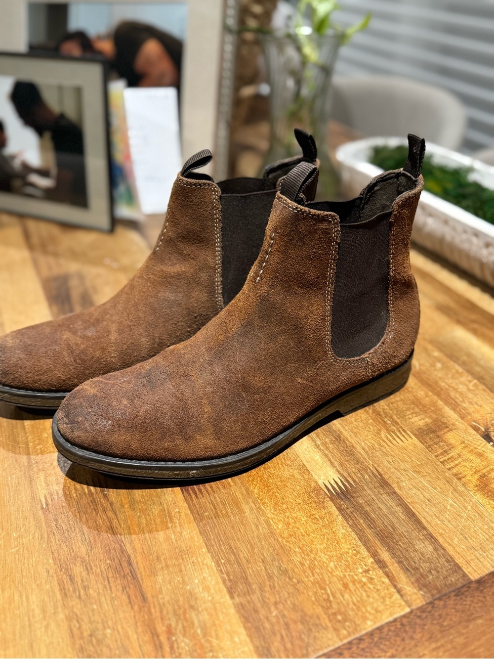 Clarks Brown Suede Chelsea Boots
